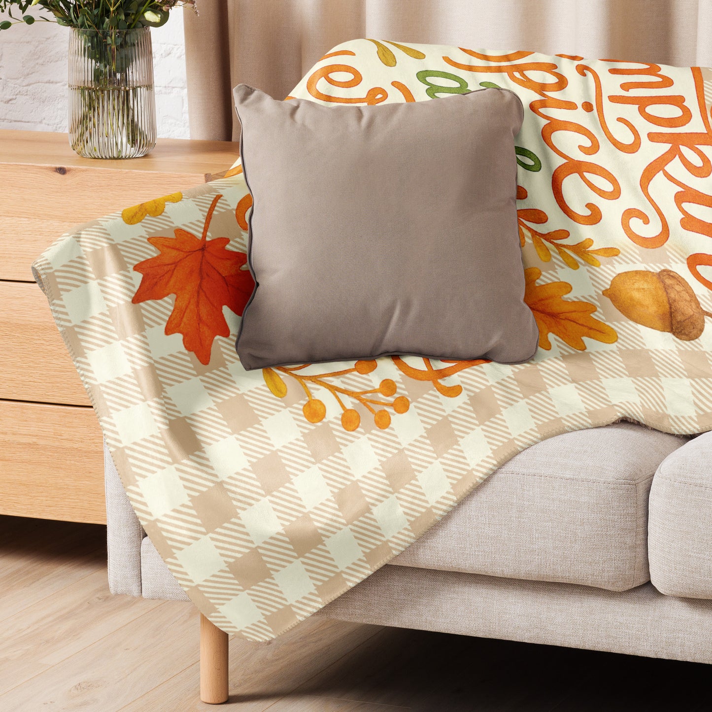 Pumpkin Spice and Everything Nice Sherpa Blanket – Cozy Fall Throw