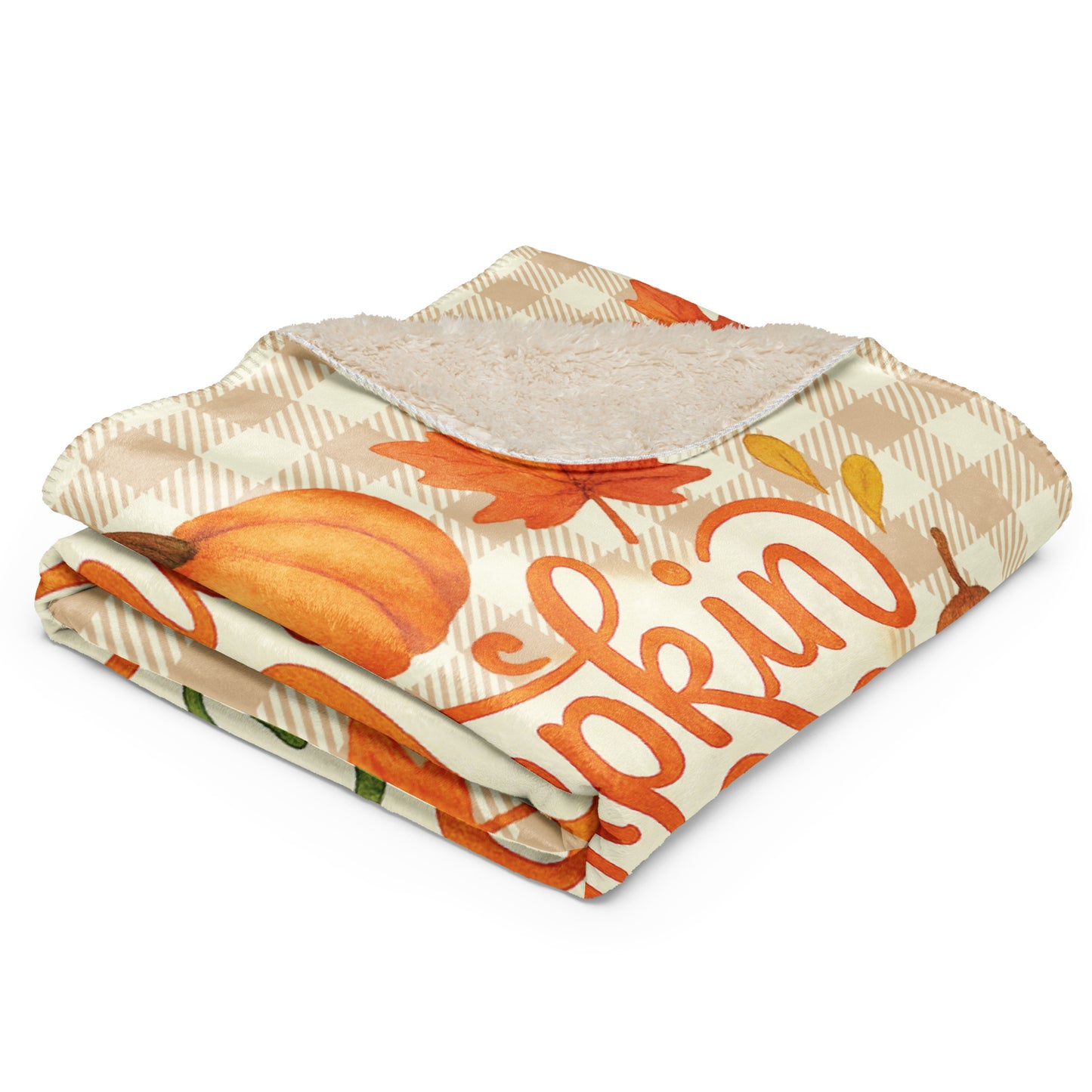 Pumpkin Spice and Everything Nice Sherpa Blanket – Cozy Fall Throw