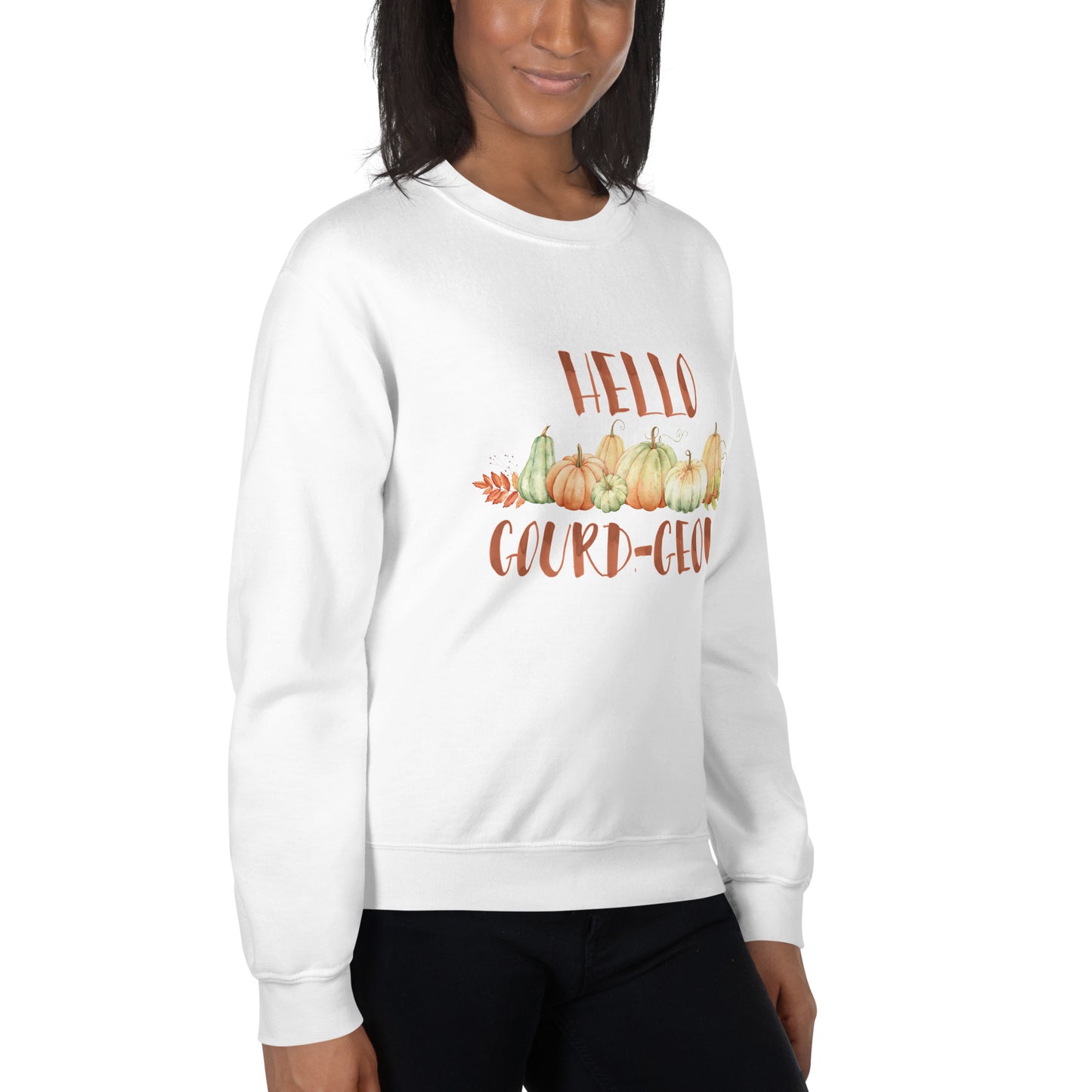 Hello Gourd-geous Fall Sweatshirt – Cozy Pumpkin Season Pullover
