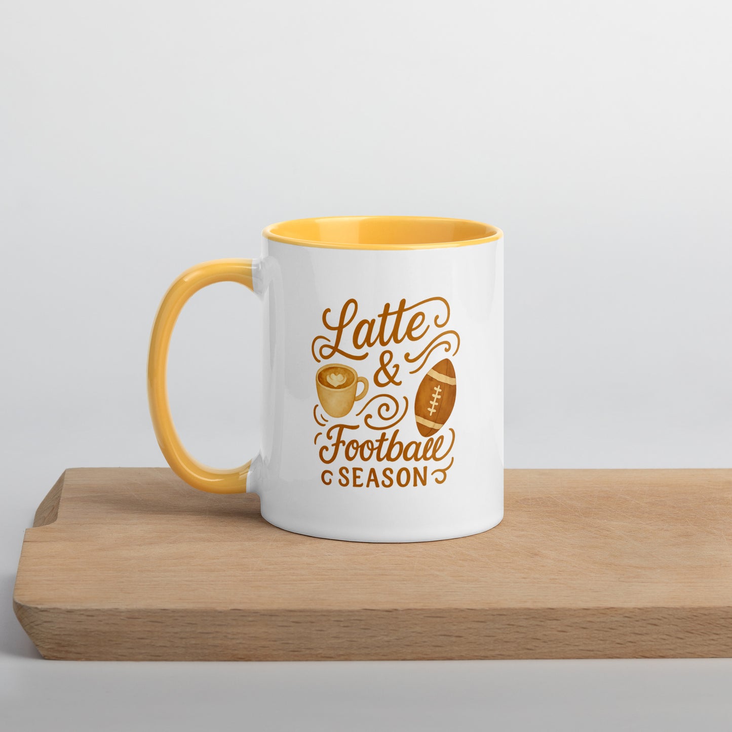 Latte & Football Season Coffee Mug – Fall Drinkware