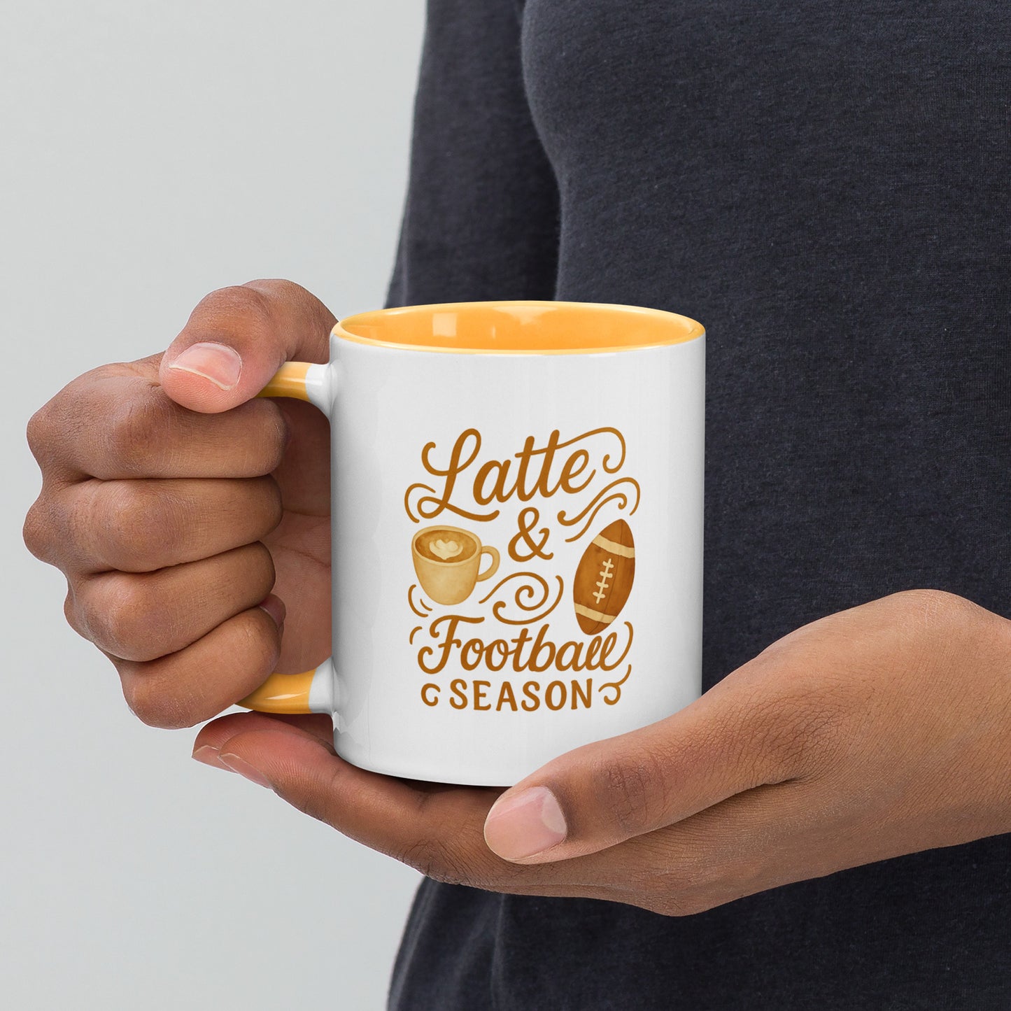 Latte & Football Season Coffee Mug – Fall Drinkware