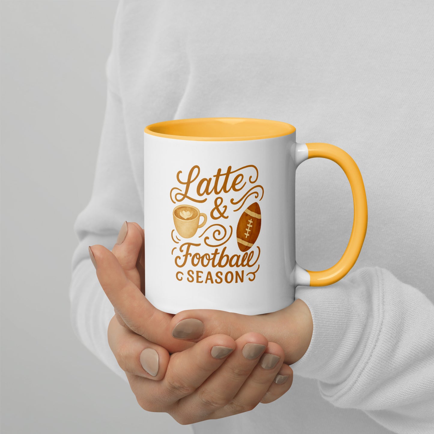 Latte & Football Season Coffee Mug – Fall Drinkware