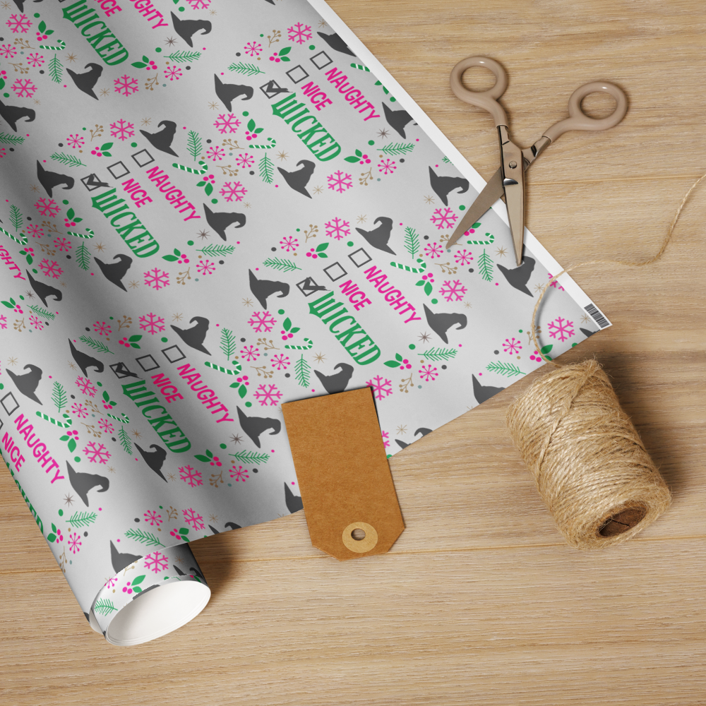 Naughty, Nice, Wicked Wrapping Paper Roll